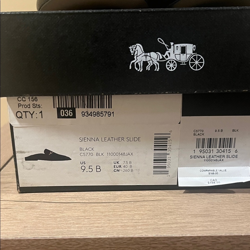 Women's Coach Black Leather Sienna Mules size 9.5 - Picture 2 of 4